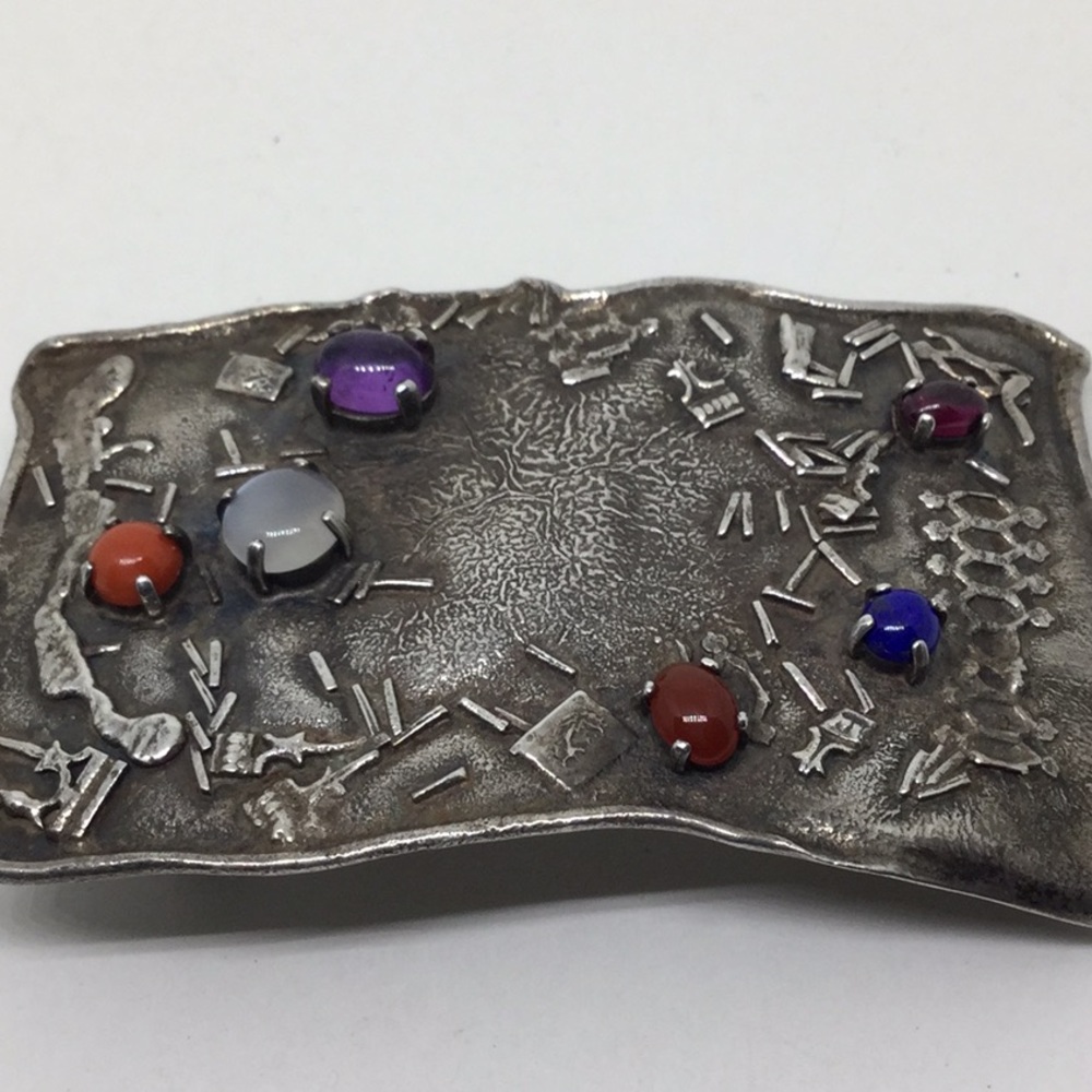 SOLDSterling Artist Made One of a Kind Belt Buckle - Picture 6 of 8